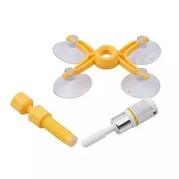 Комплект для ремонта лобового стекла, быстрое исправление трещин на стекле автомобиля, инструмент для ремонта лобового стекла, герметик для резины, самодельная полировка автомобильного стекла 9.5*7.5*6.4cm