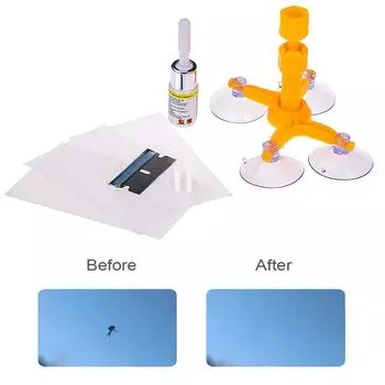 Комплект для ремонта лобового стекла, быстрое исправление трещин на стекле, набор инструментов для ремонта лобового стекла, герметик для резины, очиститель краски, ремонт трещин на стекле автомобиля