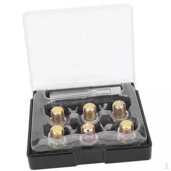 Комплект для ремонта масляной пробки Инструменты для восстановления резьбы в автомобиле Запасные части Многоразовый футляр для переноски премиум-класса