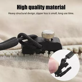 Комплект для ремонта молнии, универсальная мгновенная замена молнии, скользящие зубцы, спасательная головка молнии для 3 разных размеров 2pcs