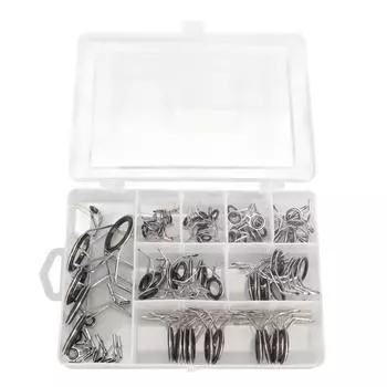 Комплект для ремонта наконечника удилища, износостойкий, 9 размеров, сменные направляющие для удилищ с ящиком для хранения