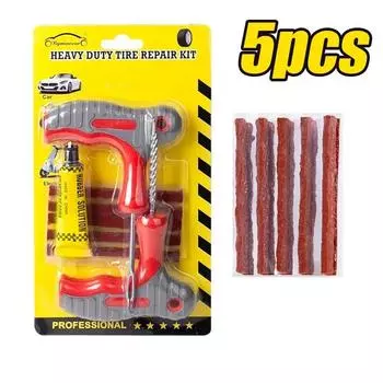 Комплект для ремонта шин для автомобилей, велосипедов, грузовиков, мотоциклов, набор инструментов для шипования, заглушка для прокола бескамерной шины, заплатка для прокола, клей, аксессуары для гаражных инструментов