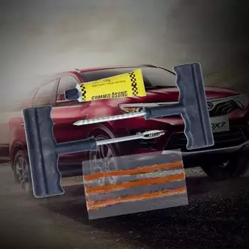 Комплект для ремонта шин для автомобилей, велосипедов, грузовиков, мотоциклов, набор инструментов для шипования, заглушка для прокола бескамерной шины, заплатка для прокола, клей, аксессуары для гаражных инструментов