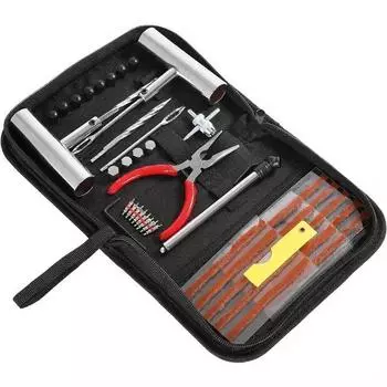 Комплект для ремонта шин из 46 предметов с соединителями: Инструменты для ремонта подгузников для автомобилей, мотоциклов, грузовиков, тракторов, прицепов