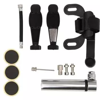 Комплект для ремонта шин велосипеда, мини-насос для ремонта велосипеда, аксессуар для шоссейных горных велосипедов, серебристый Argent