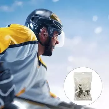 Комплект для ремонта шлема Детали для ремонта футбольного хоккейного шлема Универсальная фурнитура для лицевой маски Аксессуар для ремонта спортивного шлема для бейсбольного шлема Sets