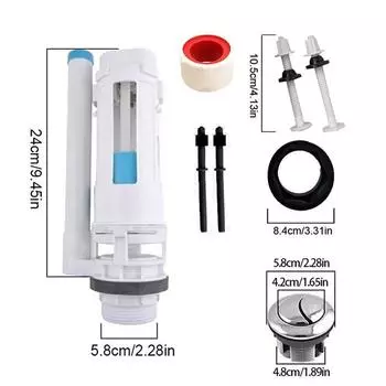 Комплект для ремонта сливного бачка унитаза, клапан слива с двумя кнопками, аксессуары для водяного бака As shown
