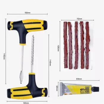 Комплект для ремонта утечки автомобильных шин, профессиональный автомобильный велосипед, авто прокол, практичный набор инструментов для ручного ремонта шин