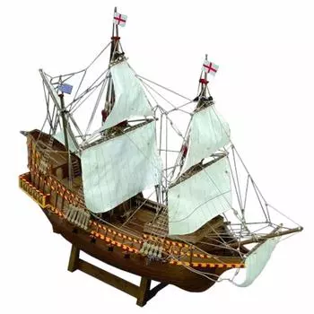 Комплект для сборки деревянной модели Woody Joe Golden Hind 1/50 золотистый