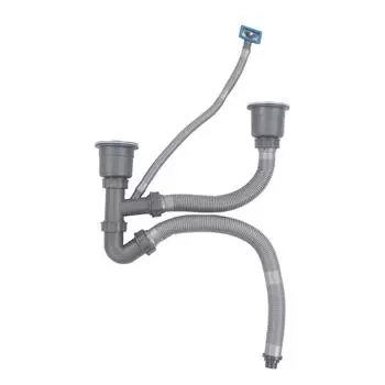 Комплект для слива кухонной раковины с двойным шлангом, быстрый слив, расширяемый, несколько дезодорантов, универсальный слив