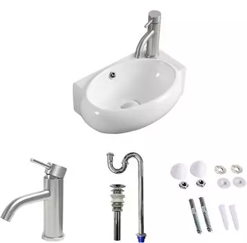 Комплект для слива воды, стильная раковина для мытья рук, настенная раковина для мытья рук, компактная маленькая раковина для мытья рук, настенная раковина мини-типа