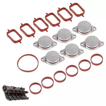 Комплект для снятия и ремонта заслонки циклона, комплект для ремонта прокладки впускного коллектора, резиновые аксессуары для автомобиля 22 мм 33 мм, совместимые с BMW E87 E46 E90 E39 4-piece set 22mm