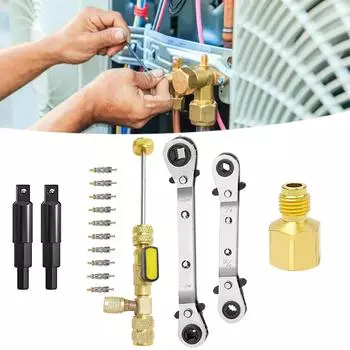 Комплект для снятия катушки R410A R22, порты двойного размера 1/4 и 5/16 для систем HVAC R404A R407C R134A R12 R32
