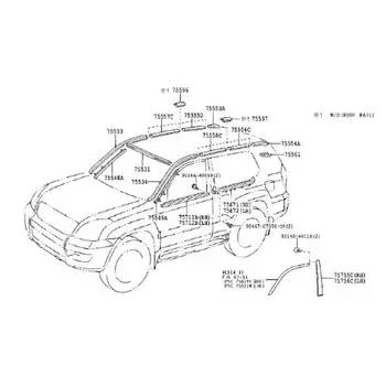 Комплект для снятия крышки багажника на крышу, черная крышка багажника, износостойкий комплект для снятия 75596-35030 2007-2014 для Toyota FJ-Cruiser CHINA