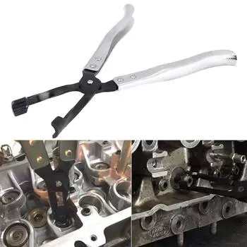 Комплект для сжатия пружин клапанов от ржавчины Инструмент для ремонта головки блока цилиндров автомобиля Автомобильные аксессуары Запчасти серебряный