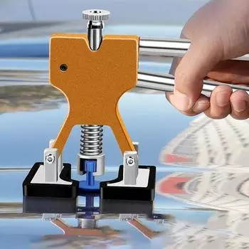 Комплект для удаления вмятин из листового металла автомобиля, набор присосок разных размеров, инструменты для ремонта и удаления вмятин на автомобиле PDR жёлтый