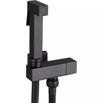 Комплект для унитаза, черный латунный ручной распылитель для биде, настенный, полный комплект G1/2 золотой