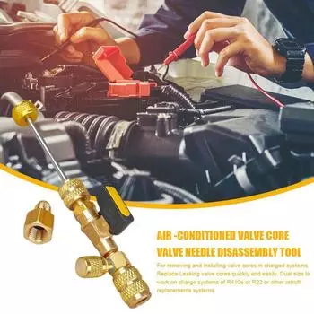 Комплект для установки сердечника с двойным размером 1/4 и 5/16 портовый инструмент Schrader для R22 R410a R134a R12 R32 Refrigera E6v8