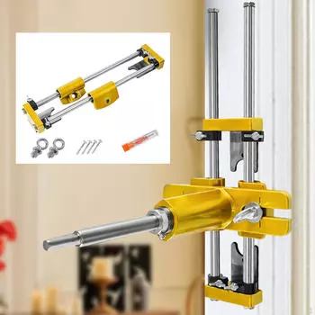 Комплект для установки замка в деревянную дверь, долбёжный станок с сверлом, долбёжный станок для