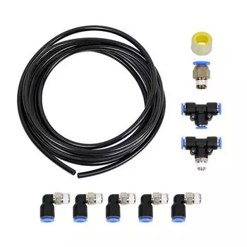 Комплект для вакуумного монтажа Push Lock Black Turbo Wastegate & Solenoid Полиуретановые трубки для турбонагнетателей Прочный