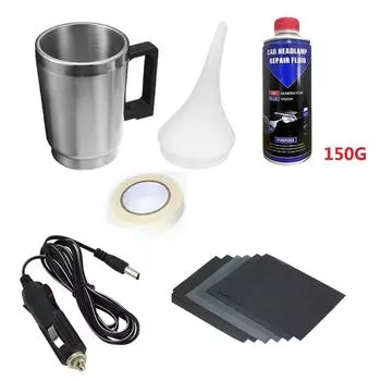 Комплект для восстановления фар автомобиля Автомобильные аксессуары Инструмент для ремонта фар Полировка Фар Защита от царапин Детализация Чистка Техническое обслуживание белый