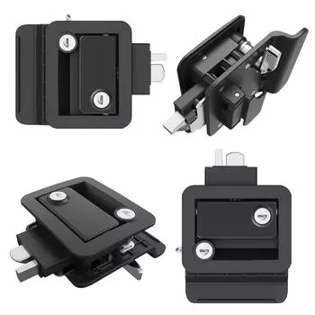 Комплект для замены дверного замка для автофургона с засовом-засовом, металлический замок для входной двери автофургона, замок для входной двери автофургона для прицепа-кемпера чёрный