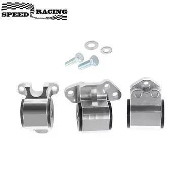 Комплект для замены двигателя из алюминиевого сплава с 3 отверстиями для двигателя автомобиля HONDA CIVIC Del Sol Acura Integra EG серебряный