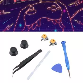 Комплект для замены джойстика Холла 8 в 1 с отверткой и монтажным инструментом для контроллера PS5 повышает точность игры T1