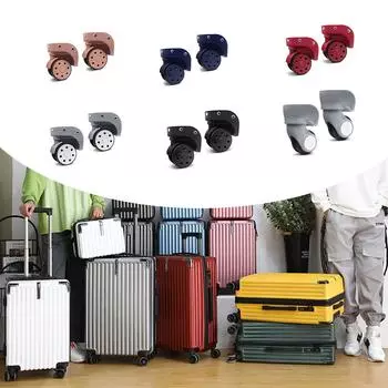 Комплект для замены колес для чемодана, комплект для ремонта колес для багажной коробки, роликовых подшипников, универсальные ролики для тележки, 1 пара 24