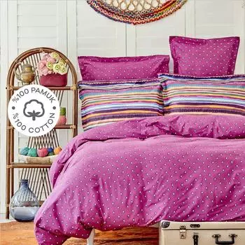 Комплект двойного пододеяльника и подушки Adya из 100 % хлопка