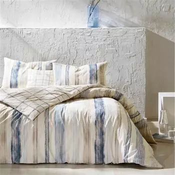 Комплект двойного пододеяльника Ta Reborn Doris Ranforce — синий