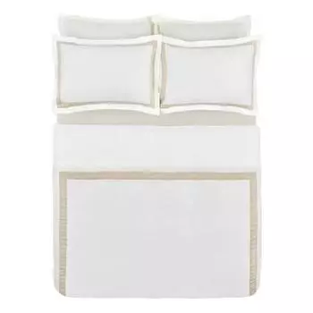 Комплект двойных льняных пододеяльников Karaca Home Nature, бежевый