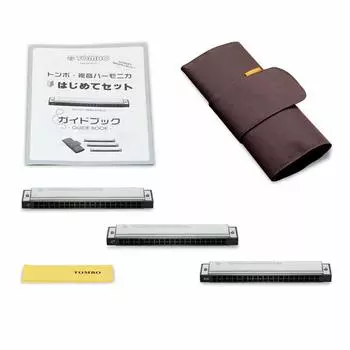 Комплект двухнотной губной гармошки Tombow 3121HRC шоколадный