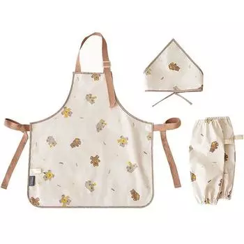 Комплект фартуков для малышей Prielle Teddy, бежевый, популярные корейские игрушки