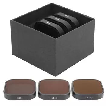 Комплект фильтров для камеры TELESIN Motion ND 8/16/32, набор фильтров нейтральной плотности для GoPro hero9