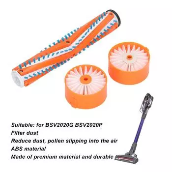 Комплект фильтров для роликовой щетки пылесоса BSV2020G, сменный комплект фильтровальной сетки щетки BSV2020P