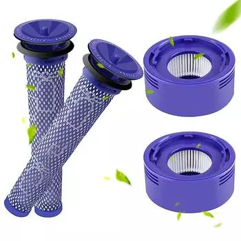 Комплект фильтров с 2 фильтрами после двигателя для Dyson V7 V8 и 2 фильтрами перед двигателем для Dyson V6 V8 V7 DC58 DC59 Аксессуар для пылесоса Dyson