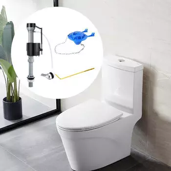 Комплект фитингов для бачка унитаза, легко устанавливаемый для замены бачков с боковым входом Blue T4201