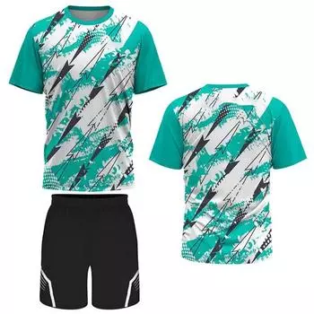 Комплект футболки и шорт для бадминтона, тренировочная одежда для настольного тенниса, летняя толстовка для бега на открытом воздухе, дышащий светильник L