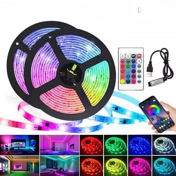Комплект гибкой светодиодной ленты Anmi LED 2835RGB с 5 В, 24-кнопочным инфракрасным или 3-кнопочным мини-контроллером 0.5 meters, 3-key