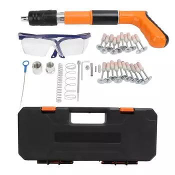 Комплект гвоздезабивного пистолета с 3 передачами, регулируемым давлением, портативный потолочный бетонный настенный гвоздезабивной пистолет для украшения дома