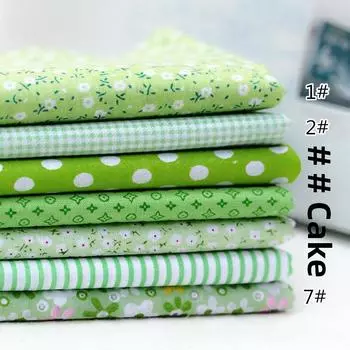 Комплект хлопчатобумажной ткани ручной работы: Красный, розовый, зеленый, полотняное переплетение 25*25cm a set красный