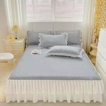 Комплект холодного коврика Ice Bean Ice Bean класса A 3D, состоящий из трех простыней, которые можно стирать в машине, натяжной простыни, летнего мягкого коврика с кондиционером 120x200cm-2pcs