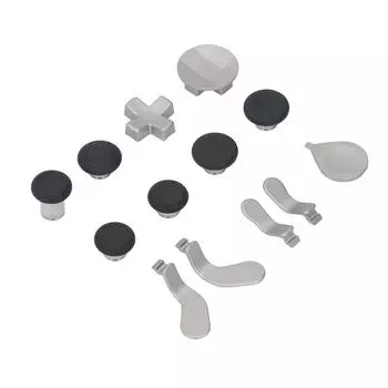 Комплект игрового контроллера, серебристый, с чехлом для хранения, зарядной док-станцией, 6 джойстиков, 4 лепестка 2 D