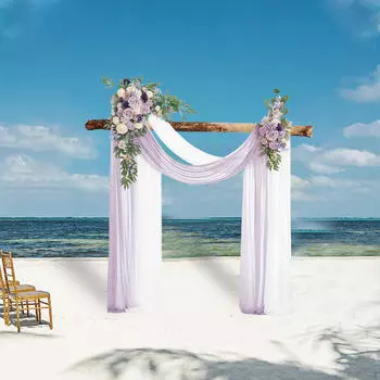 Комплект искусственных цветов для свадебной арки Flower Swag Floral Backdrop Rose фиолетовый