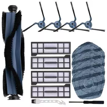 Комплект из 15 аксессуаров для робота-пылесоса Eufy X10 PRO Omni Основная щетка, роликовые боковые щетки, фильтры Hepa, насадки для швабры CHINA