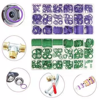 Комплект из 18 резиновых уплотнительных колец круглого сечения, 270 шт., для автомобильных компрессоров кондиционера 270pcs Purple Non-Standard O-Ring Seals