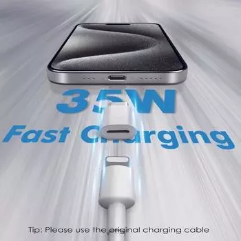 Комплект из 1 шт., адаптер Lightning Female to USB C Male, подходит для зарядки и передачи данных белый