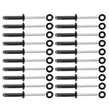 Комплект из 20 колец Tri-Grip Rivets O для каяка, каноэ, лодки чёрный
