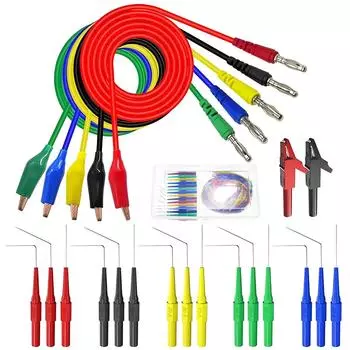 Комплект из 22 автомобильных щупов для проверки задних щупов, 4-миллиметровый разъем типа «банан», зажим типа «крокодил» с 3-угольными штырьками для ремонта автомобиля коричневый